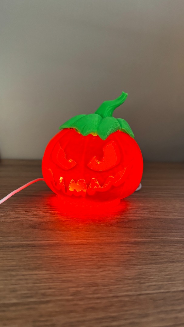 Calabaza con luz